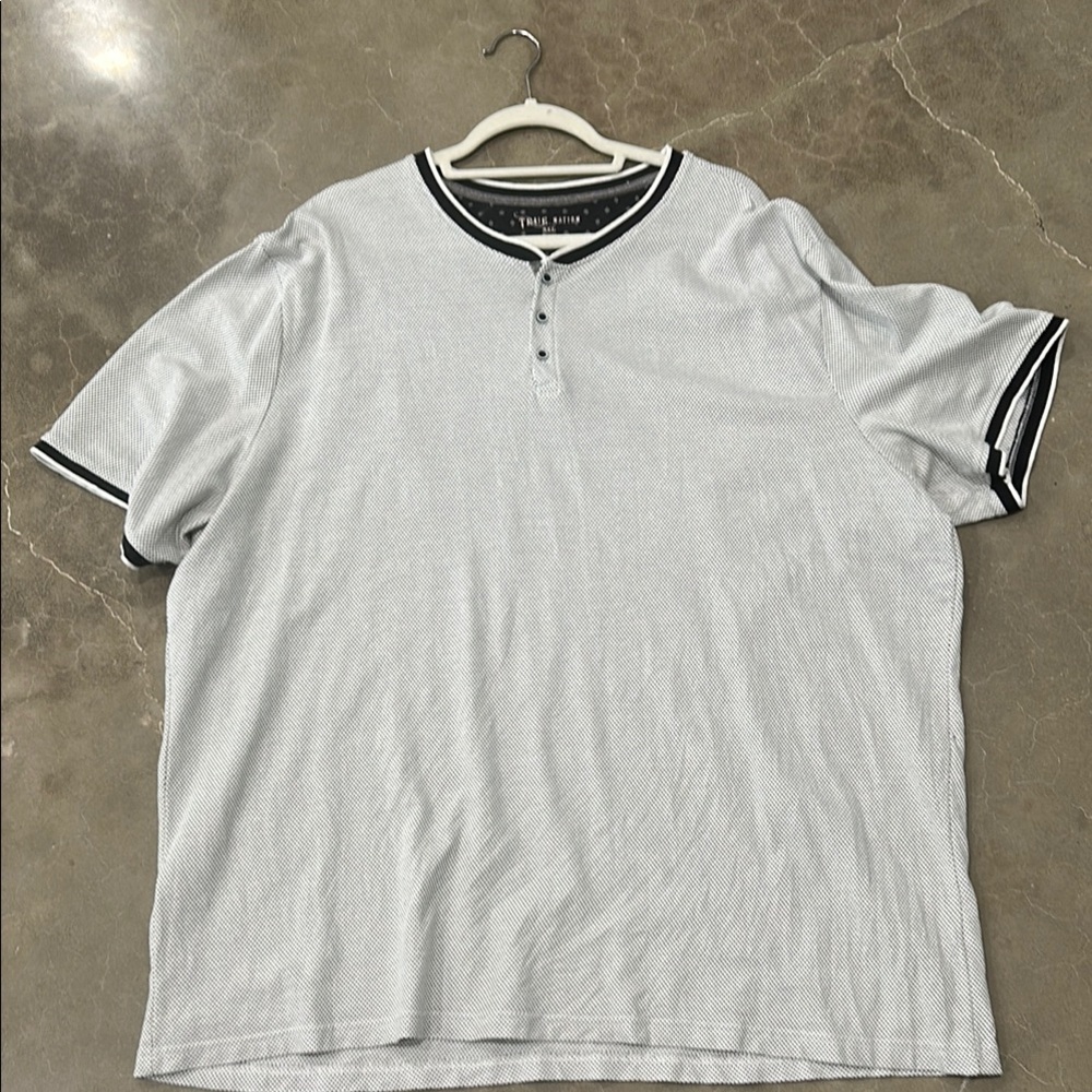 Big & Tall Men's White Short Sleeve Shirt
